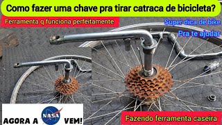 como fazer uma chave para tirar catraca de bicicleta [upl. by Urbannal]