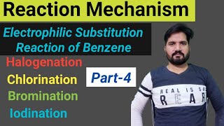 Electrophilic substitution reaction of benzeneChlorinationBrominationIodinationOrganic Chemis [upl. by Efioa271]