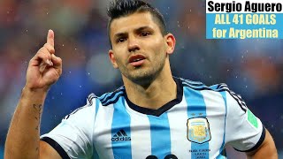 Sergio Aguero ◉ All 41 Goals for Argentina 🇦🇷 [upl. by Richmound]