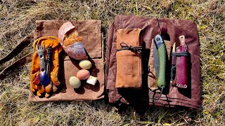 My traditional bedroll and haversack kit loadout and campfire cooking Campcraft Bushcraft Spain [upl. by Henriques]