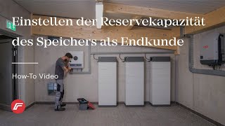 HowTo Video Einstellen der Reservekapazität des Speichers als Endkunde [upl. by Annabal]