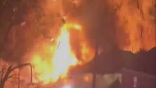 Home explodes violently in Arlington Virginia [upl. by Bannasch]