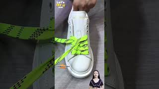 Instruction to sneaker laces tying Trendy shoelaces shoelaces shorts [upl. by Eiger111]