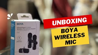 UNBOXING BOYA Wireless Microphone  Best Budget Wireless Mic For Youtubers [upl. by Aydne]