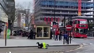 People blown in streets as Storm eunice hits UK  Storm Eunice  122mph record wind in UK [upl. by Pesek215]