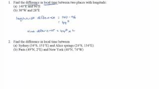 Longitude and time differences part 1 [upl. by Forster]