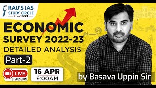 Economic Survey 20222023  Detailed Analysis  Part 2  By Basava Uppin Sir [upl. by Alehc]