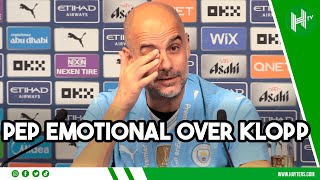 Pep CLOSE TO TEARS in response to Klopp’s praise after winning fourth title in a row [upl. by Brainard]