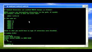 DOS Commands 4  dir mkdirmd chdircd and rmdirrd [upl. by Annaerdna853]