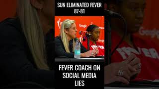 Indiana Fever Coach On Social Media Lies shorts caitlinclark [upl. by Lira]