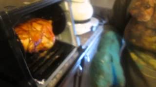 How to truss a Chicken for rotisserie and remove quick and easy [upl. by Yelyak]