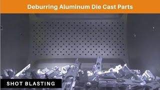 Shot Blasting Deburring Aluminum Die Cast Parts With Cast Zinc Shot Blast Media [upl. by Vories]