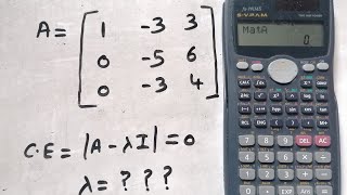 Solve eigen value in calculator [upl. by Dlaregztif]