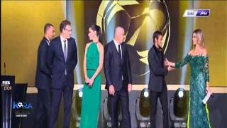 Neymar handshake rejected by Fernanda Lima  FIFA Ballon dOr 2014 [upl. by Olonam876]