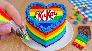 Satisfying Chocolate Cake With Heart Decorating Ideas  Rainbow Cake Decorating Hacks [upl. by Beckerman42]