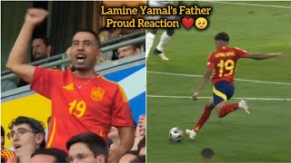 Lamine Yamals father reaction after his sons goal vs France ❤️🥺🇪🇸 [upl. by Monreal410]