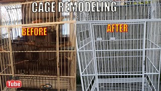 DIY How to remodel an old rusty BirdParrot Cage into a brand new one Glorys old cage for only 40 [upl. by Ylrehs]