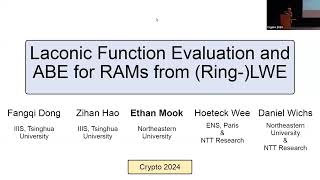 Attributebased Encryption Crypto 2024 [upl. by Rainwater]