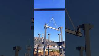 Steel structure house beam hoisting construction process [upl. by Orel]