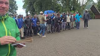 Thanking Our Amazing Porters – Gifts and Gratitude at the Lemosho Route End Gate 🎁🙏 [upl. by Hutton]