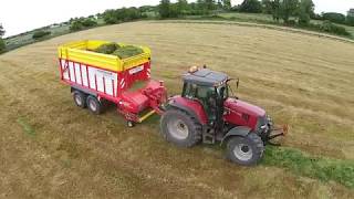 Silage 2017  3 Pottinger Wagons [upl. by Oicelem12]