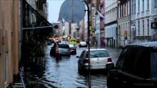 150mm regn over København  Store Kongensgade [upl. by Sheffield]