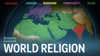 Animated map shows how religion spread around the world [upl. by Carolann]