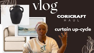 VlogCoricraft haul curtain upcycling MmaMohau roadto10k 🥰 [upl. by Nirik]