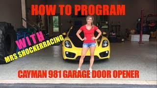 PORSCHE CAYMAN GARAGE DOOR OPENER PROGRAMMING Part 2 [upl. by Laurence]