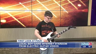 Local boy gains internet stardom from electric guitar videos [upl. by Lalita]