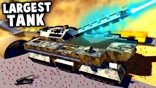 Deathstar Future Tank Largest Tank Ever Made Destroys the Map Ravenfield Best Mods [upl. by Eb]