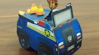 Paw Patrol Chase Paper Vehicle Toy [upl. by Ecraep306]