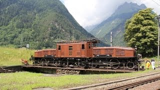 Bahnverkehr am Gotthard  Historisches in Erstfeld [upl. by Lose]