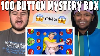 Dangie Bros ‘100 Mystery Buttons Only 1 Will Let you ESCAPE this Unbreakable Box’ REACTION [upl. by Asyral]