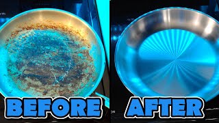 How To Clean Stainless Steel Pans 4 Different Ways  Fast And Easy With Barkeepers Friend [upl. by Yedorb]