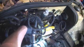 VW A4 Brake Master Cylinder Replacement part 2 [upl. by Heidy]