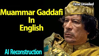 Muammar Gaddafi in English AI Reconstruction [upl. by Elbys]