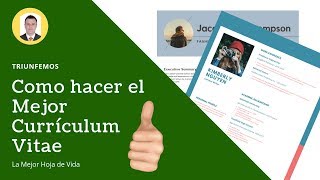 🔖Como hacer el Mejor Currículum Vitae  La Mejor Hoja de Vida [upl. by Raffin201]