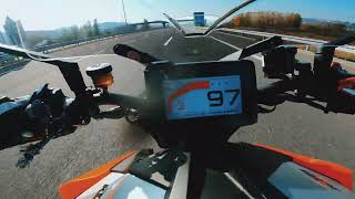 KTM SuperDuke 1290 R Evo Launch Control amp 0225 KMH [upl. by Dlaregztif444]