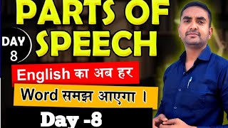 Parts Of Speech।In English Grammar With Example। NounPronounAdjective Verb Adverb Preposition [upl. by Meill]