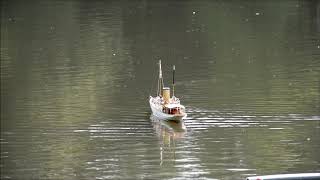 Steam yacht Medea live steam model RC  2018 05 09 [upl. by Fidellia236]