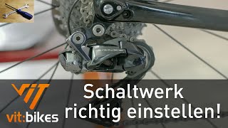 Schaltwerk richtig einstellen  So geht es ganz einfach  vitbikesTV [upl. by Tamra]