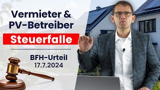 Verkauf von Wärme und Strom an Mieter  Vermieter Heizung Photovoltaik  BFHUrteil vs Finanzamt [upl. by Nerissa]