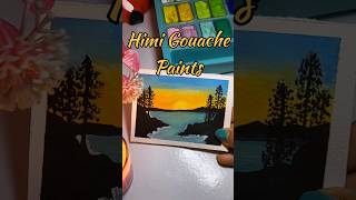 himi Gouache Paints himi gouache watercolor youtubeshorts shorts tutorial trending painting [upl. by Allyson]