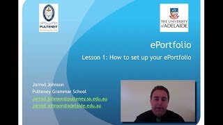 ePortfolio Lesson 1  How to set up your ePortfolio [upl. by Lesley]