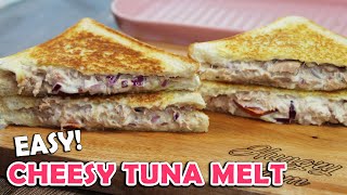 Cheesy Tuna Melt  Tuna Sandwich  Hungry Mom Cooking [upl. by Itin]