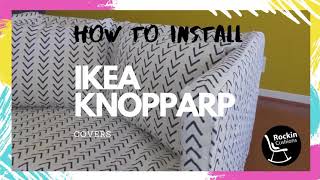 How to slipcover your IKEA KNOPPARP  IKEA UPCYCLED [upl. by Bent]