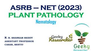 Lec 10 Nematology  ASRB NET  2023  Plant Pathology  Last Minute Preparation [upl. by Jeffie]