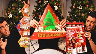 ASMR TOBLERONE CHOCOLATE ADVENT CALENDAR PARTY 먹방 MUKBANG EATING SOUNDS  McBang ASMR [upl. by Carolynn]