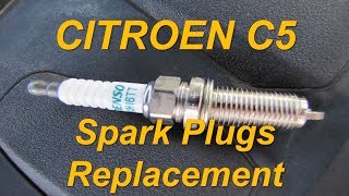 CITROEN C5 Spark Plugs Replacement How to change spark plugs at EW10A RFJ motor Citroen C5 X7 [upl. by Dreyer]